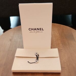 CHANEL Les Confidences Cream Booklet w/Fiqure Eight Button Closure & Blank Pages